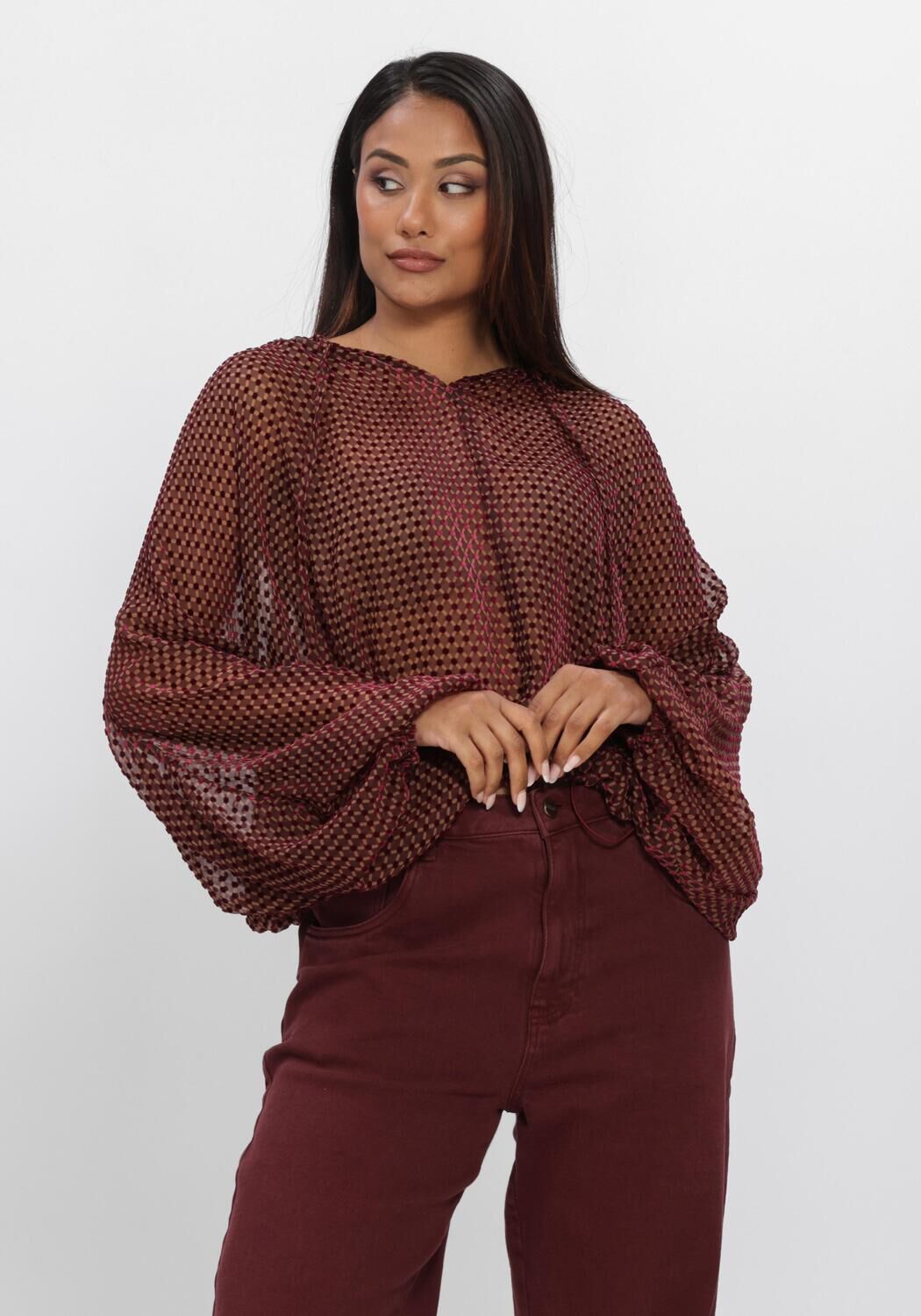 Bordeaux NUKUS Blouses ALICIA BLOUSE PATTERN - large