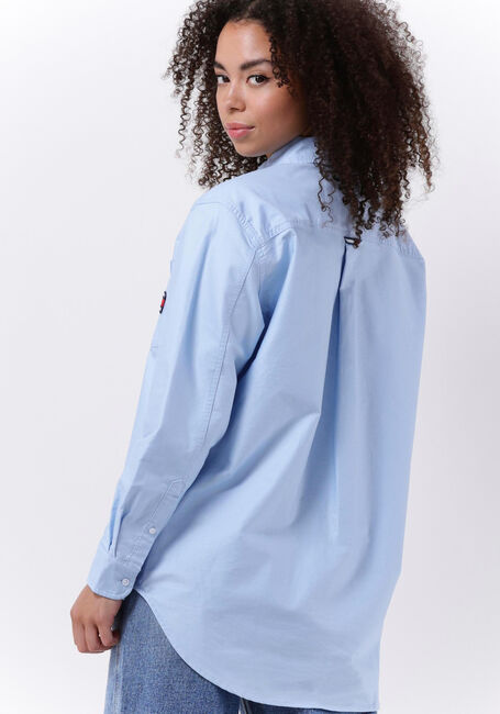 Blauwe TOMMY JEANS Blouses TJW BADGE BOYFRIEND SHIRT - large