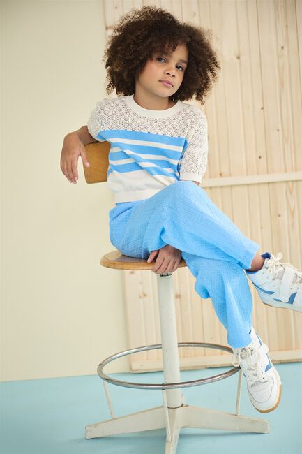 Blauwe NONO Trui KEYA KNITTED SWEATER - large