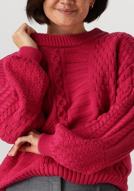 Roze OBJECT Trui OBJRUSH RE L/S KNIT PULLOVER - large