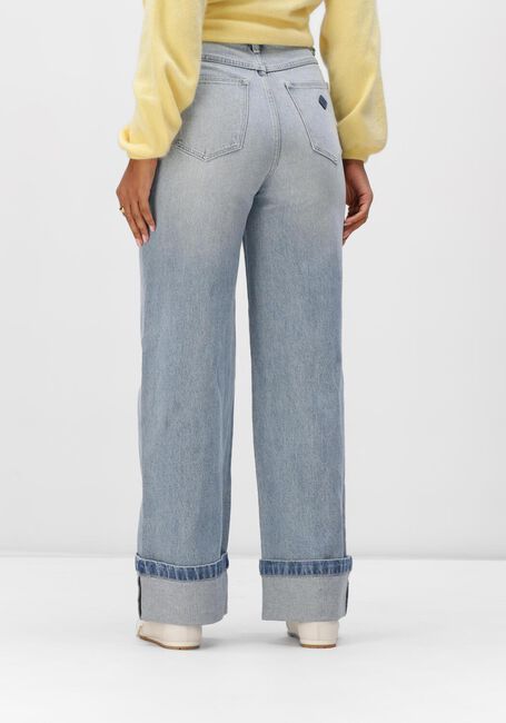 Lichtblauwe ABRAND JEANS Wide jeans HIGH WIDE JORDAN - large