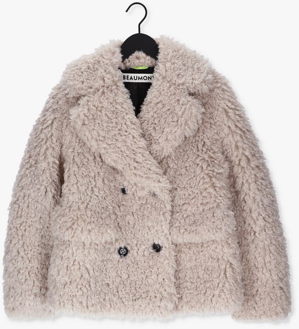 Taupe BEAUMONT Faux fur jas CURLI LIGHT WEIGHT SHORT COAT - large