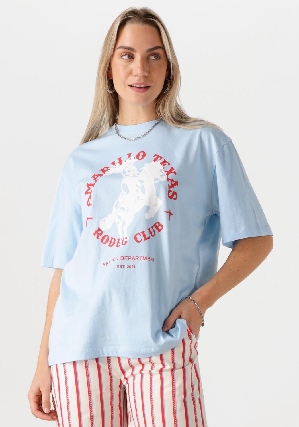 REFINED DEPARTMENT Dames Tops & T-shirts Maggy Lichtblauw