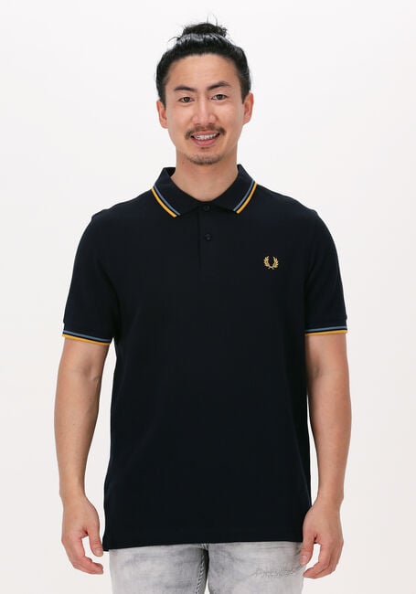 Donkerblauwe FRED PERRY Polo TWIN TIPPED FRED PERRY SHIRT - large
