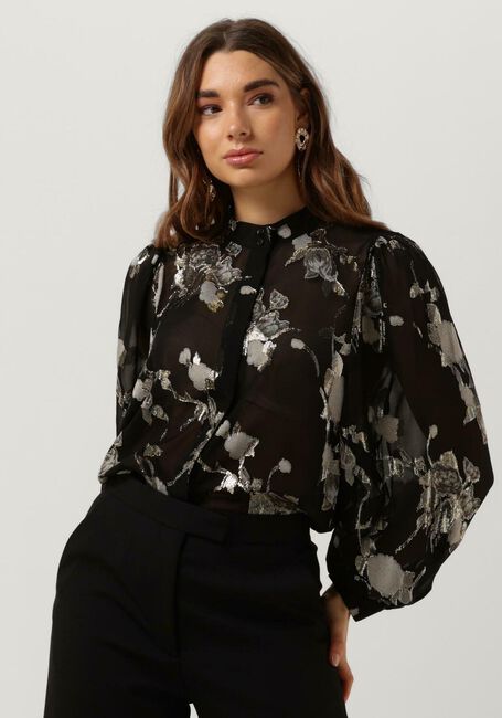 Zwarte LEVETE ROOM Blouse LR-VIVA 2 SHIRT - large