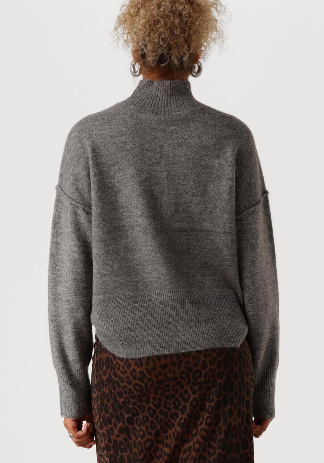 Y.A.S. Dames Truien & Vesten Yasbalis Ls High Neck Knit Grijs