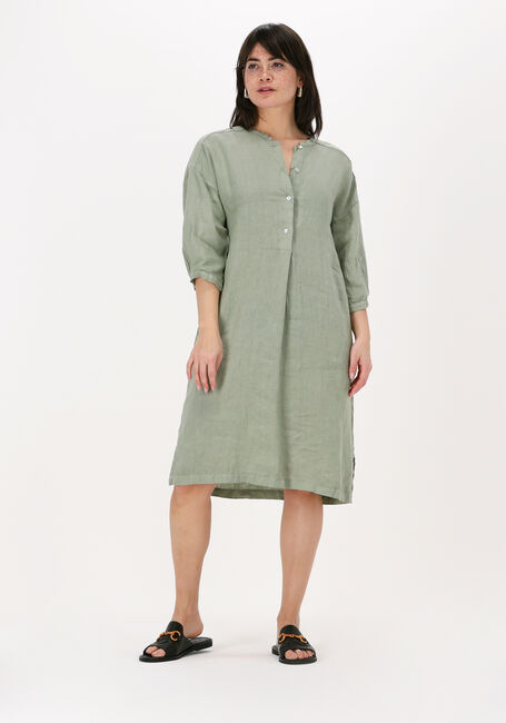 Groene BY-BAR Mini jurk MEL LINEN DRESS - large