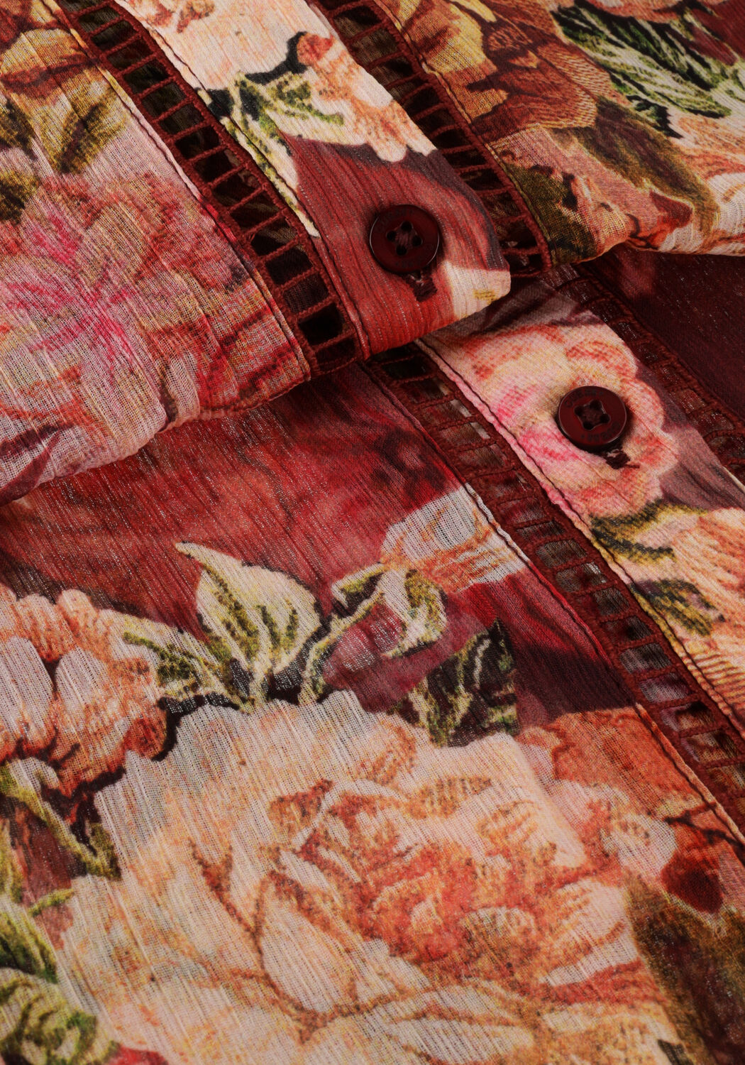 Paarse GUESS Blouses LS JOSETTE TOP - large