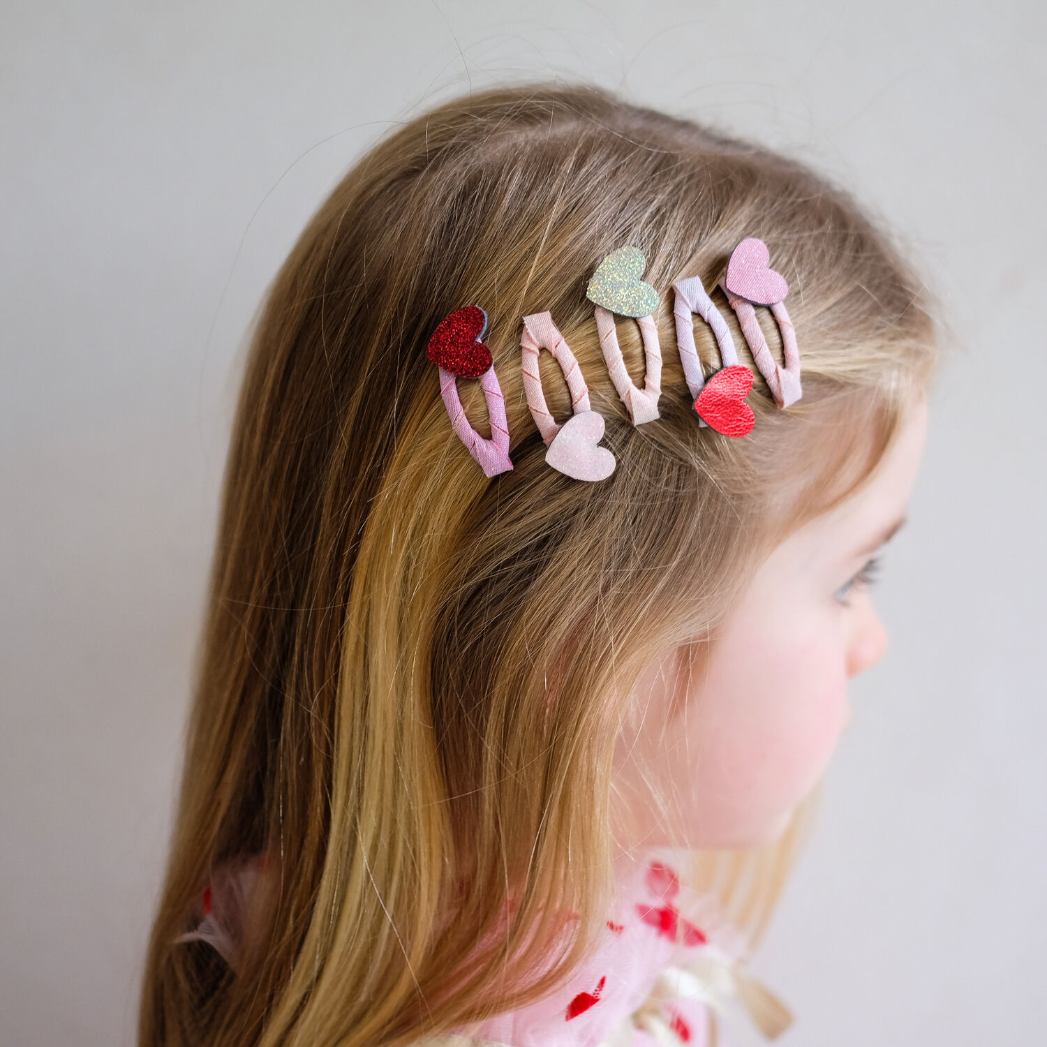 Roze Mimi & Lula Haaraccessoires HEART MINI CLIC CLACS - large
