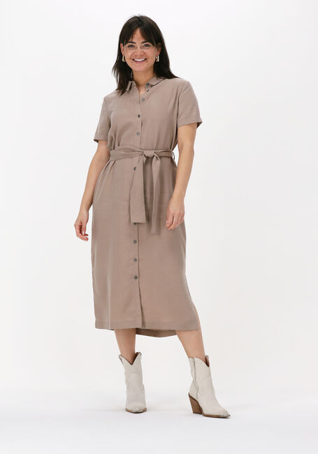Beige OBJECT Midi jurk OBJTILDA ISABELLA S/S DRESS NO - large