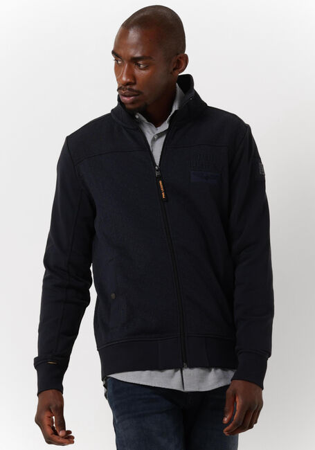 Blauwe PME LEGEND ZIP JACQUARD INTERLOCK SWEAT | Omoda