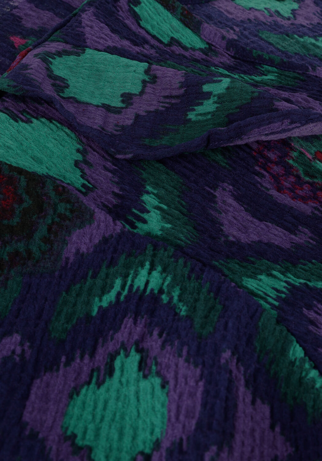 Paarse ALIX THE LABEL Top LADIES WOVEN IKAT RUFFLE TOP - large