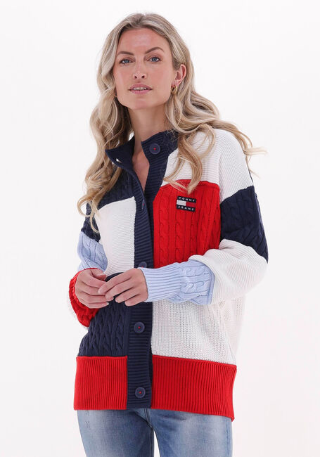 Multi TOMMY JEANS Vest TJW OVRSZD BACK FLAG CARDIGAN - large