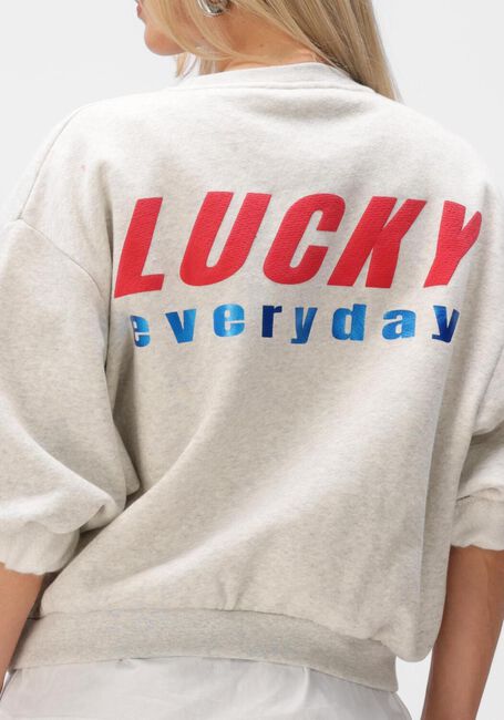 Lichtgrijze BY-BAR Trui BIBI LUCKY EVERYDAY SWEATER - large