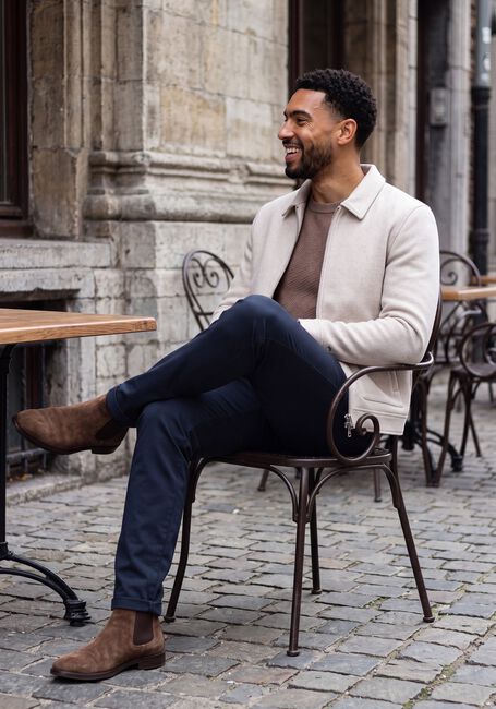 Beige CAST IRON Jack SHORT JACKET TWOOL SMART JACKET - large