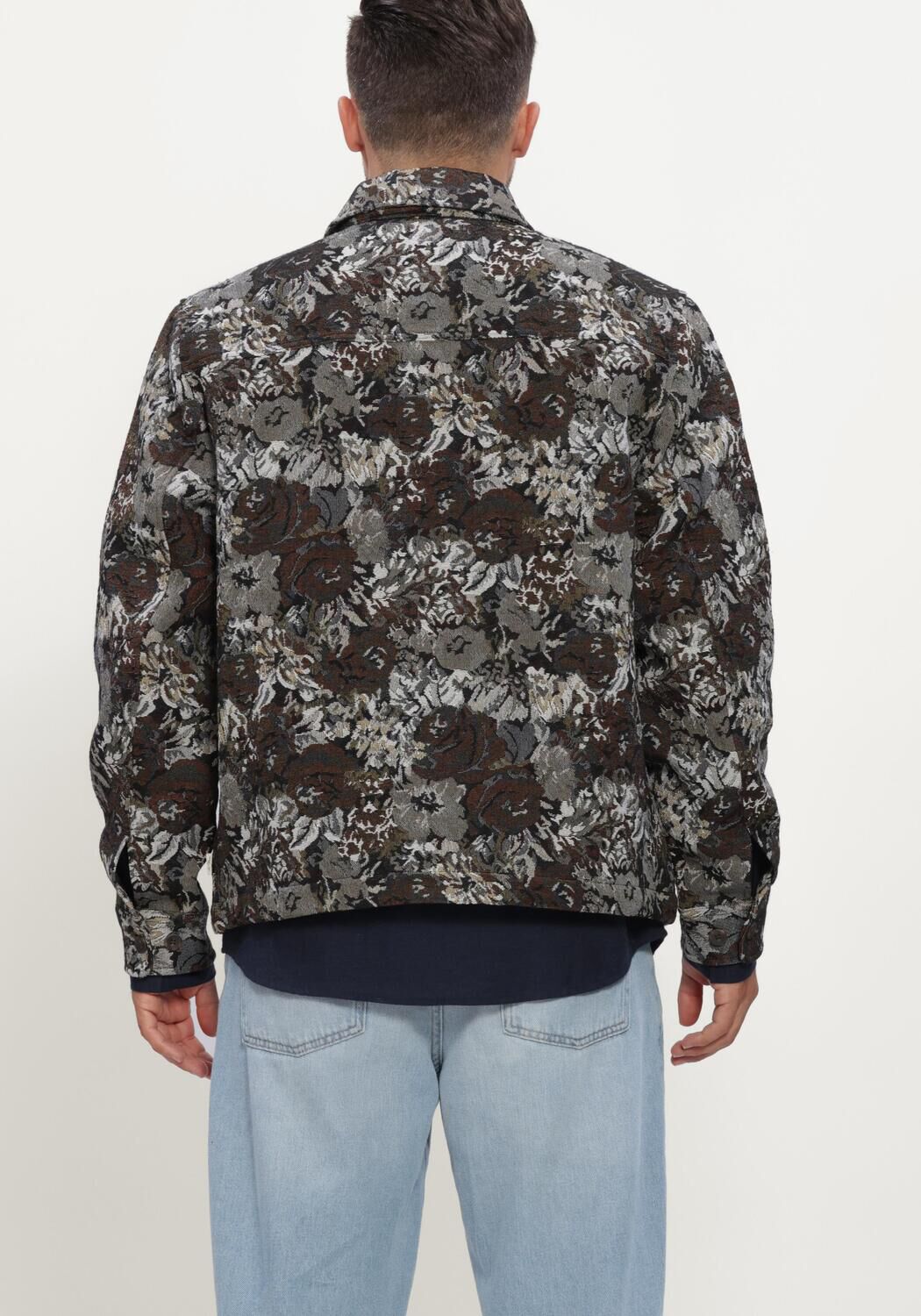 Beige LES DEUX Overshirt ROSE JACQUARD OVERSHIRT - large