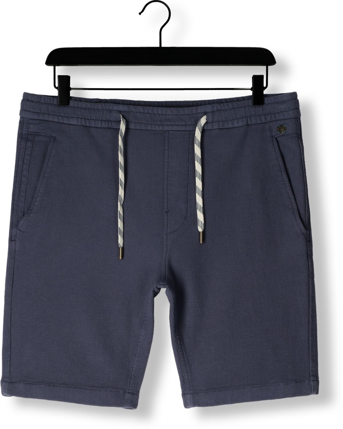 CAST IRON Heren Broeken Chino Shorts Waffle Structure Donkerblauw