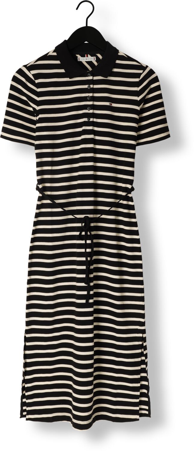 TOMMY HILFIGER Dames Jurken Reg Breton Midi Polo Dress Blauw wit Gestreept