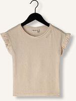 Roségouden LIKE FLO T-shirt METALLIC JERSEY RUFFLE RIB TEE - medium