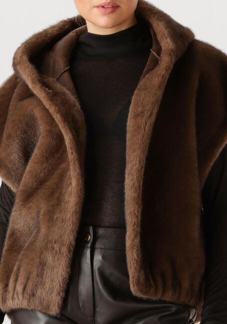 Bruine STUDIO AR Faux fur jas OLENA - large
