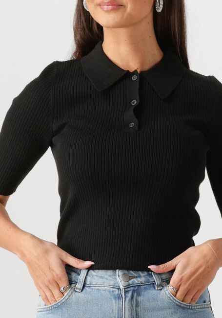 Zwarte SELECTED FEMME Top SLFHELEN 2/4 KNIT COLLAR - large
