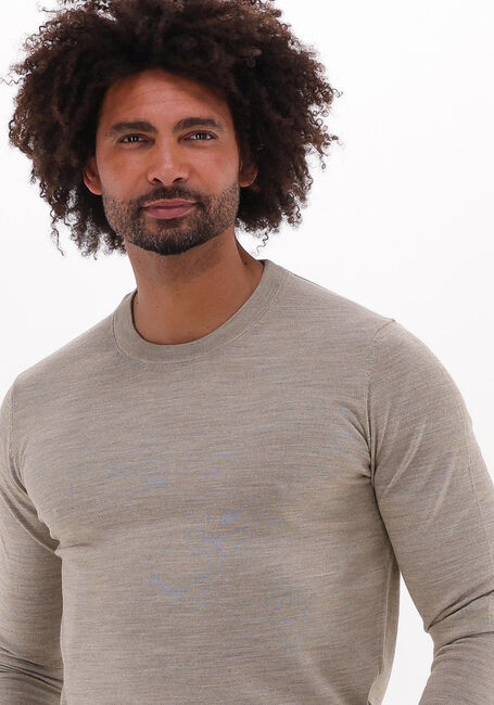 Beige SELECTED HOMME Trui SLHTOWN MERINO COOLMAX KNIT CREW - large