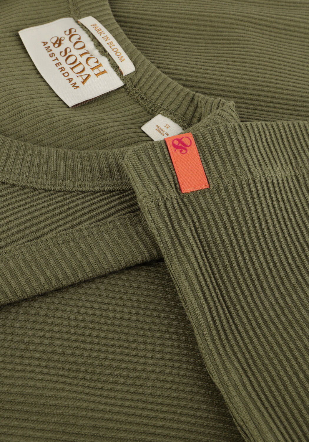 Olijf SCOTCH & SODA Top COTTON IN-CONVERSION RACER TANK - large