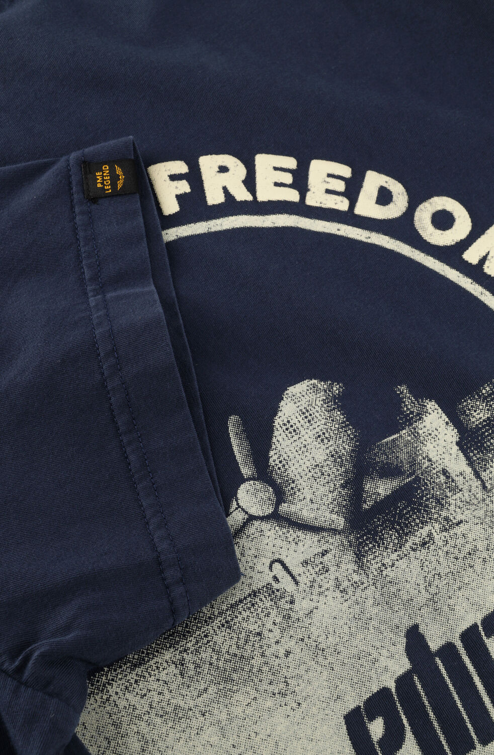 Donkerblauwe PME LEGEND T-shirt GD SPRAY SINGLE JERSEY - large