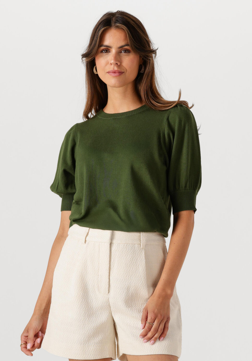 MINUS Dames Truien & Vesten Liva Knit Tee Donkergroen