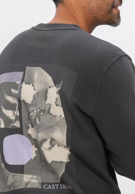 Donkergrijze CAST IRON Sweater RELAXED FIT GRAPHIC - large