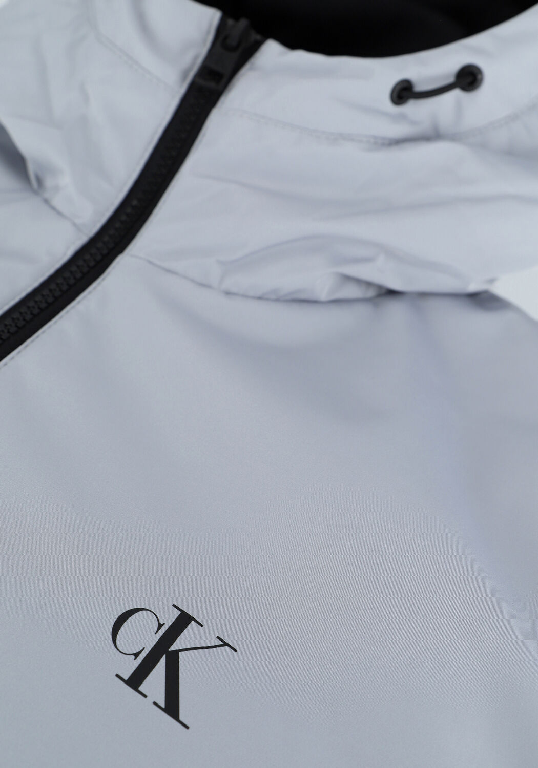 Grijze CALVIN KLEIN Gewatteerde jas HOODED PADDED HARRINGTON JACKE - large