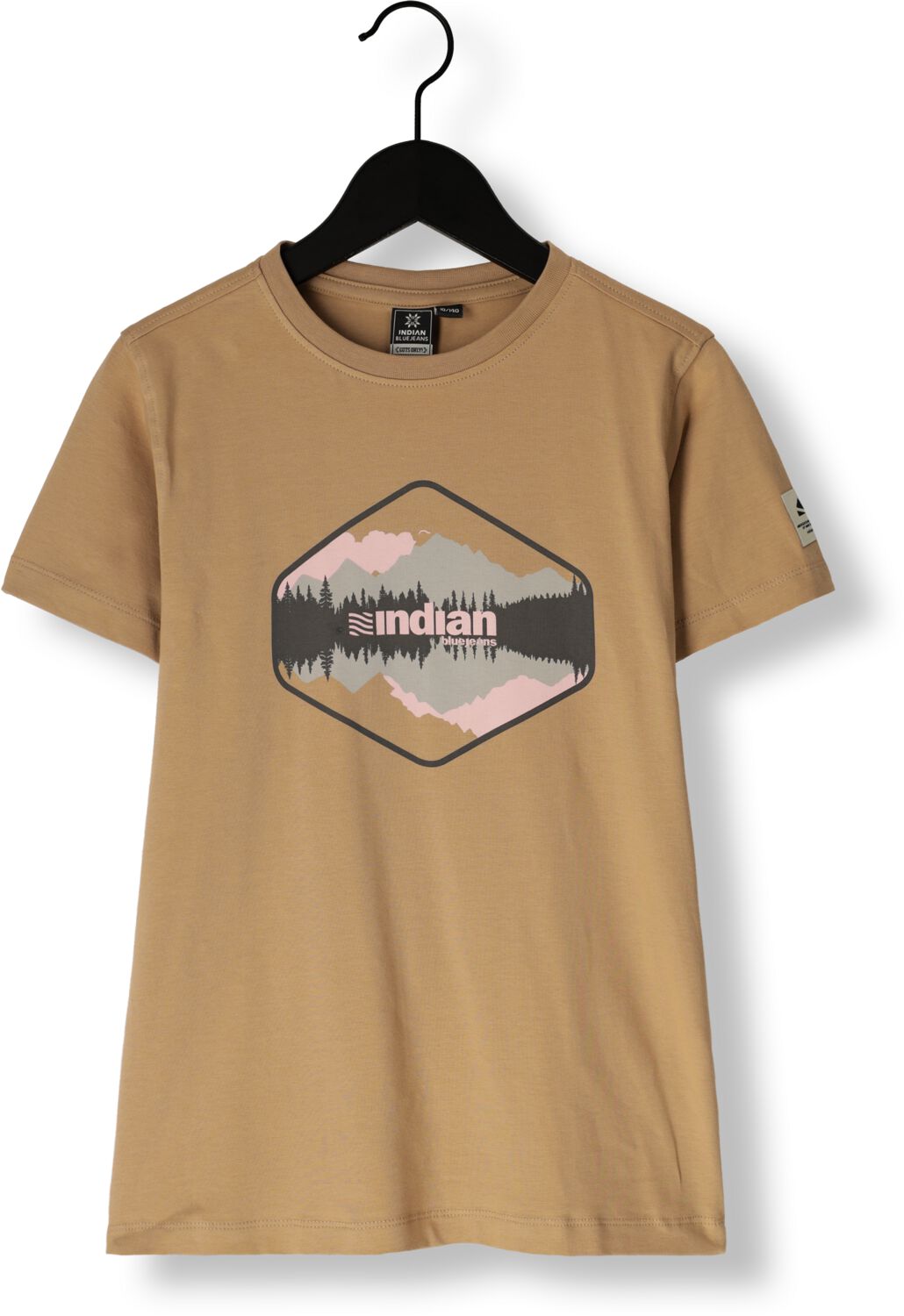 INDIAN BLUE JEANS Jongens Polo's & T-shirts T-shirt Chest Print Camel