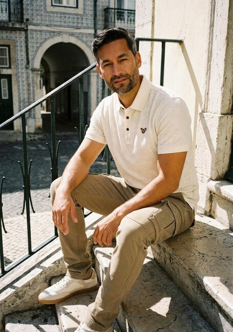 Beige PME LEGEND Polo JACQUARD JERSEY - large