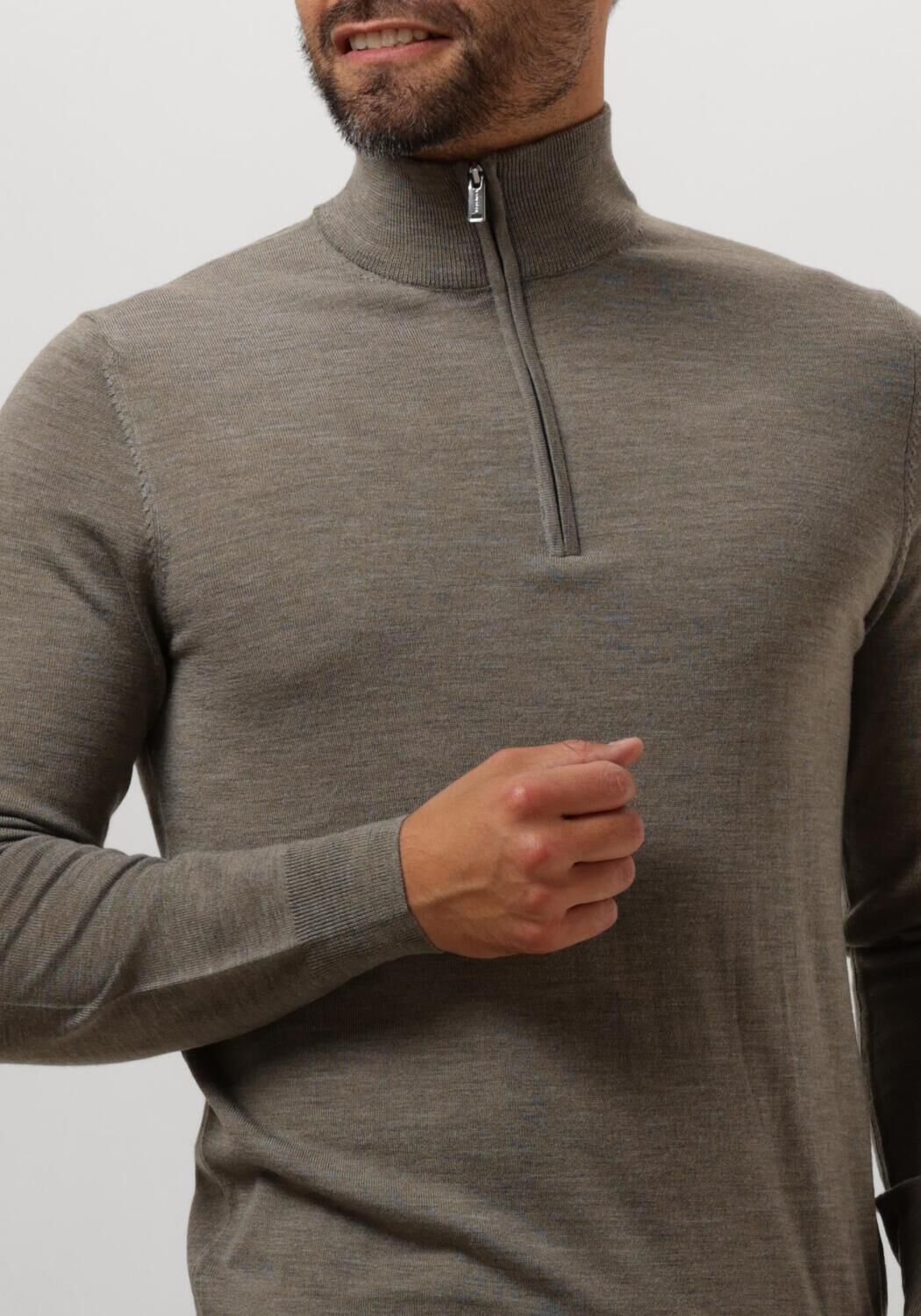 PROFUOMO Heren Truien & Vesten Pullover Half Zip Groen