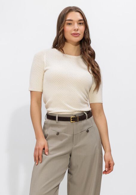 Creme SELECTED WOMEN Trui SLFHELLE 2/4 KNIT O-NECK - large