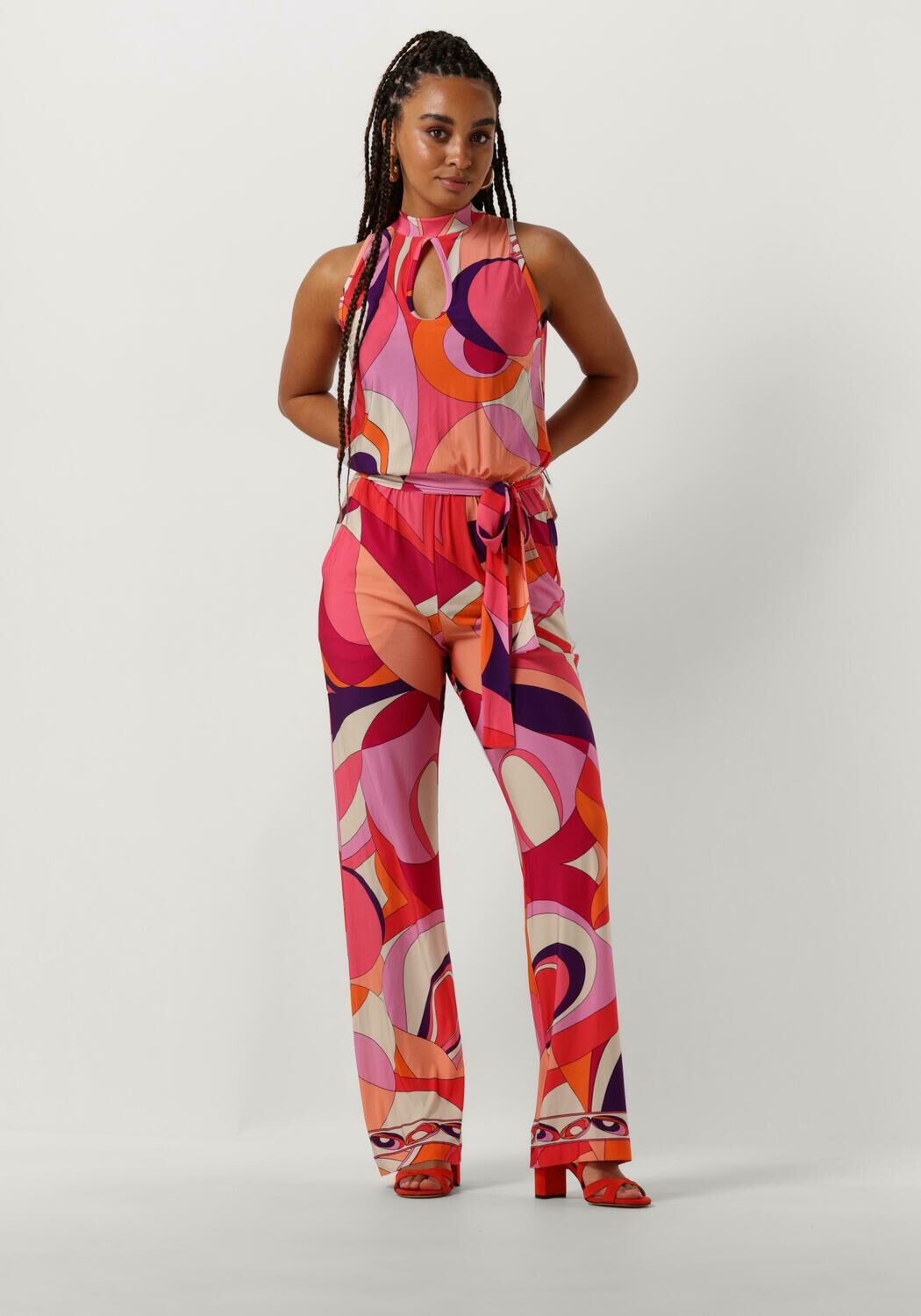 Comma jumpsuit roze new arrivals