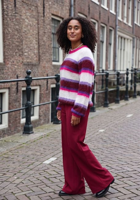 Multi POM AMSTERDAM Trui FAYE STRIPED RED - large