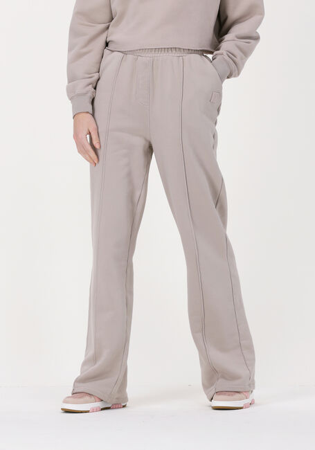 Beige COLOURFUL REBEL Joggingbroek UNI LOGO BADGE PINTUCK PIGMENT DYE STRAIGHT SWEAT PANTS - large