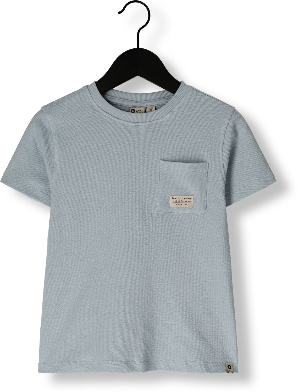 DAILY7 Jongens Polo's & T-shirts T-shirt Structure Print Lichtblauw