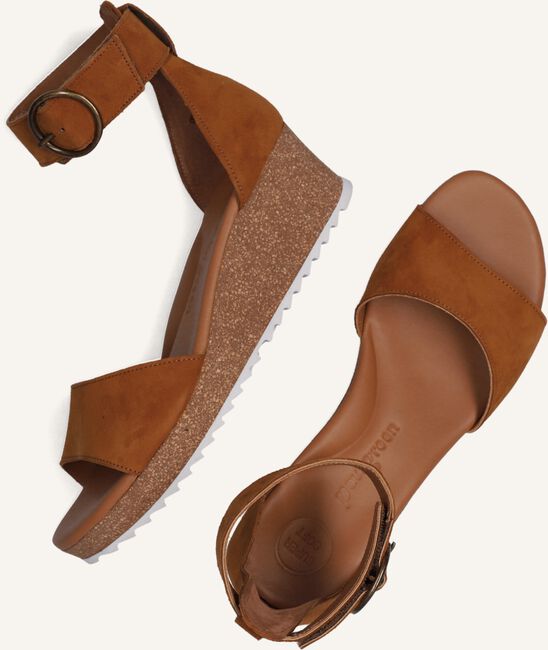 Cognac PAUL GREEN Platte sandalen 7386 Cognac PAUL GREEN Platte sandalen 7386 - large