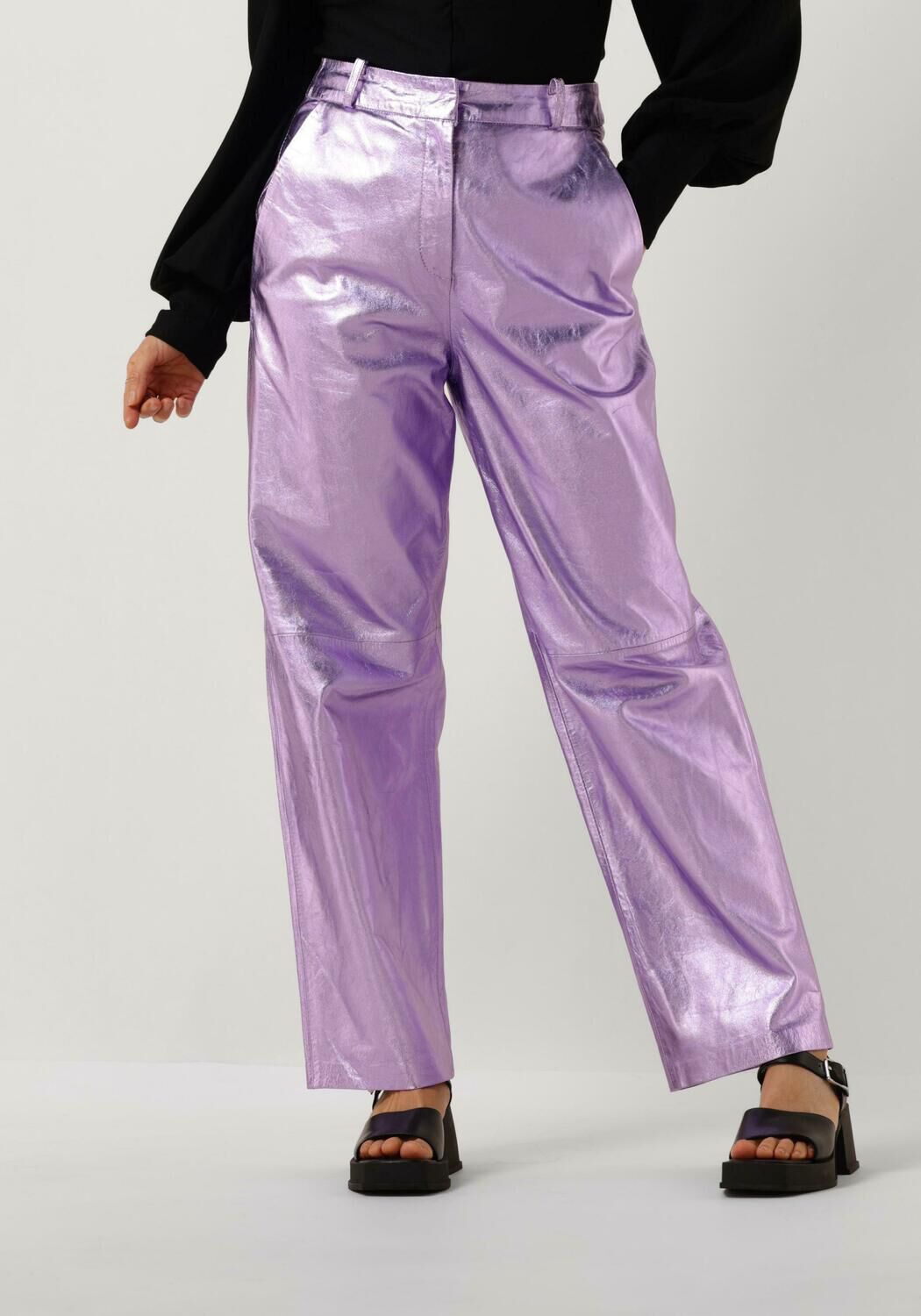 Ibana Paarse Metallic Broek Perfecta Purple Dames