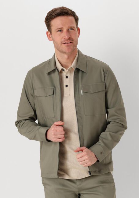 Groene CAST IRON Overshirt LONG SLEEVE SHIRT OVERSHIRT REGULAR FIT - large