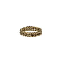 Gouden NOTRE-V Ring RING KLEINE SCHAKEL - medium