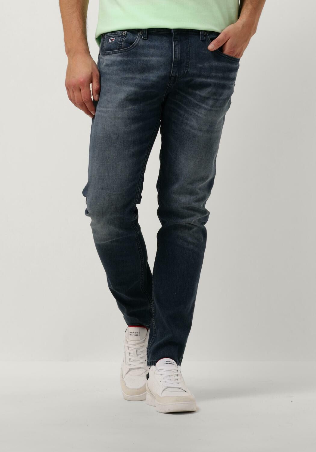 TOMMY JEANS Heren Jeans Austin Slim Tprd Ahw5168 Donkerblauw