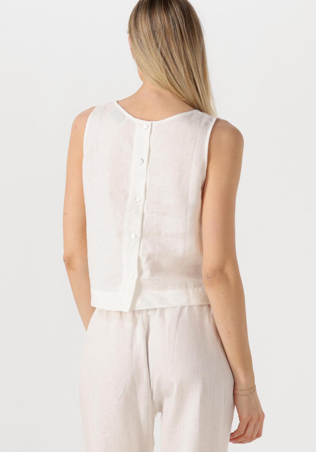 RESORT FINEST Dames Tops & T-shirts Crop Top Linen Wit