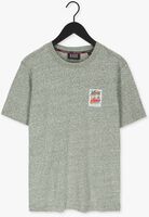 Groene SCOTCH & SODA T-shirt MELANGE CREWNECK JERSEY T-SHIRT