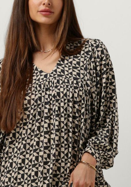Zwarte BY-BAR Maxi jurk HAYLEY GRAPHIC DRESS - large