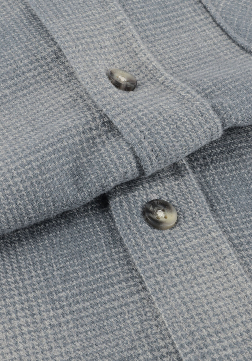 Grijze CAST IRON Casual overhemd BRUSHED MOULINE CHECK - large