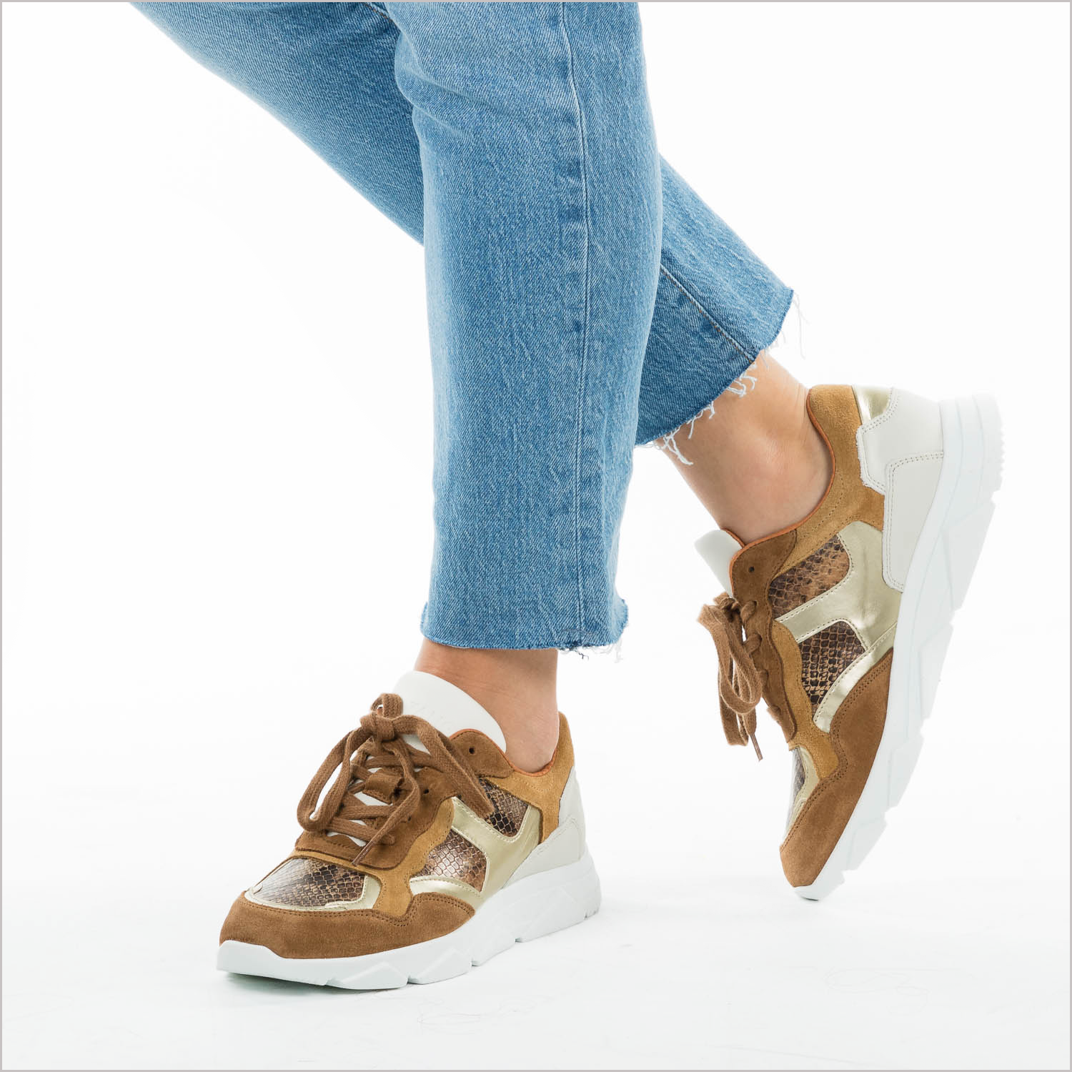 Cognac TANGO Sneakers KADY | Omoda