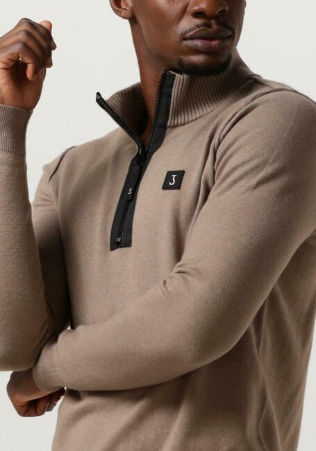 Beige BUTCHER OF BLUE Trui CLIFDEN HALFZIP - large